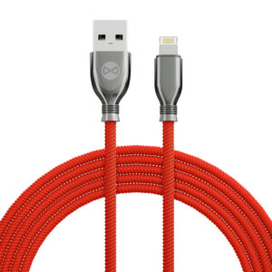 Forever Tornado USB – Lightning laidas 1,0 m 3A raudonas - Image 2