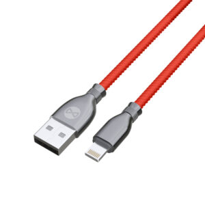 Forever Tornado USB – Lightning laidas 1,0 m 3A raudonas - Image 3