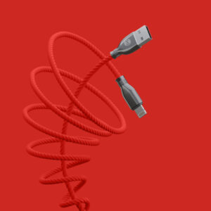 Forever Tornado USB – Lightning laidas 1,0 m 3A raudonas - Image 4