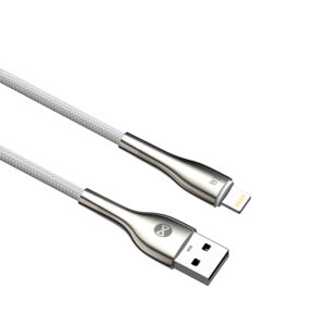 Forever Sleek laidas USB - Lightning 1,0 m 2.4A baltas - Image 3
