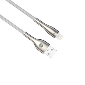 Forever Sleek laidas USB - Lightning 1,0 m 2.4A baltas - Image 5