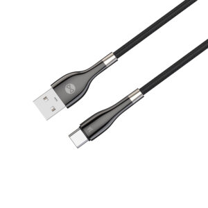 Forever Sleek USB – USB-C laidas 1,0 m 3A juodas - Image 3
