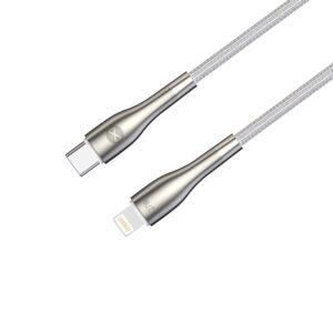 Forever Sleek laidas USB-C – Lightning 1,0 m 27W baltas - Image 3