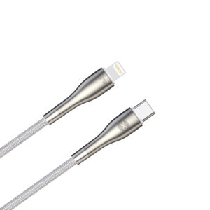 Forever Sleek laidas USB-C – Lightning 1,0 m 27W baltas - Image 4