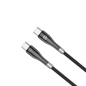 Forever Sleek USB-C – USB-C laidas 2,0 m 60W juodas - Image 2