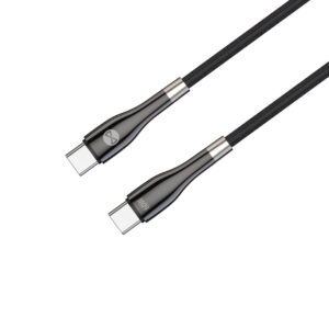 Forever Sleek laidas USB-C - USB-C 1,0 m 60W juodas - Image 3
