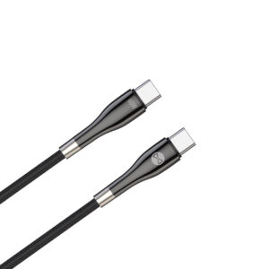 Forever Sleek laidas USB-C - USB-C 1,0 m 60W juodas - Image 5