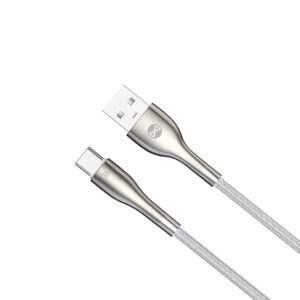 Forever Sleek laidas USB - USB-C 1,0 m 3A baltas - Image 2