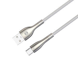 Forever Sleek laidas USB - USB-C 1,0 m 3A baltas - Image 3
