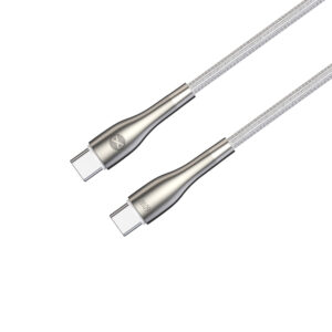 Forever Sleek laidas USB-C - USB-C 1,0 m 60W baltas - Image 3
