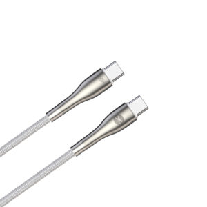 Forever Sleek laidas USB-C - USB-C 1,0 m 60W baltas - Image 4