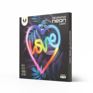 Neoninė LED RGB širdelės formos dekoracija LOVE IN HEART FLRN02 + RC Forever Light - Image 9