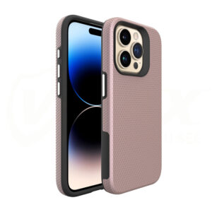 Vmax trikampio formos dėklas Apple iPhone 14 Pro 6,1" rožinio aukso spalvos