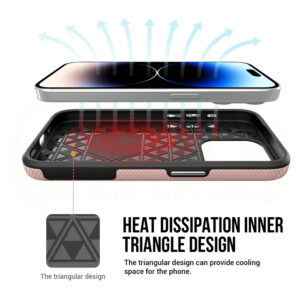 Vmax trikampio formos dėklas Apple iPhone 14 Pro 6,1" rožinio aukso spalvos - Image 8