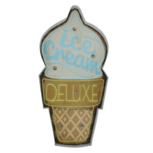 RETRO metalinė iškaba LED Ice Cream Forever šviestuvas - Image 2