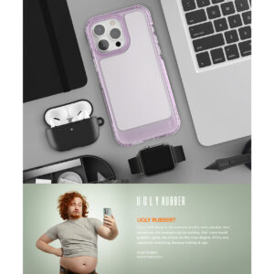 Ugly Rubber UMODEL dėklas Apple iPhone 15 Plus 6,7" skaidrus juodas - Image 7