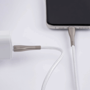 Forever Sleek laidas USB-C – Lightning 1,0 m 27W baltas - Image 9