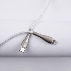 Forever Sleek laidas USB-C – Lightning 1,0 m 27W baltas - Image 8