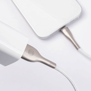 Forever Sleek laidas USB - USB-C 1,0 m 3A baltas - Image 6