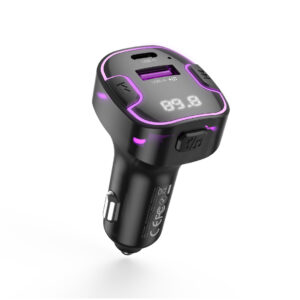 XO FM siųstuvas BCC12 Bluetooth MP3 automobilinis įkroviklis 3,1A juodas