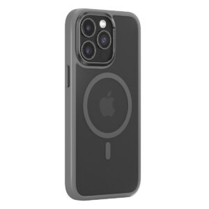 Comma case Joy Elegant Mag, skirtas Apple iPhone 15 Plus, pilkas