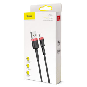 Baseus laidas Cafule USB - Lightning 3,0m 2A raudonas-juodas - Image 3