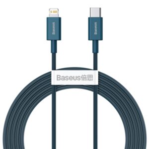 Baseus laidas Superior PD USB-C – Lightning 2,0m mėlynas 20W