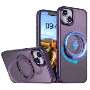„Mag Ring“ besisukantis dėklas, skirtas „Apple iPhone 12 / 12 Pro“ 6,1" violetinis - Image 2