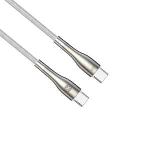 Forever Sleek laidas USB-C - USB-C 1,0 m 60W baltas - Image 5