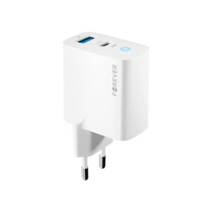 Forever TC-06-20AC PD QC įkroviklis 1x USB-C 1x USB 20W baltas - Image 5