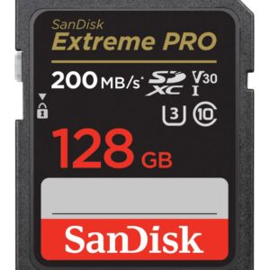 SanDisk atminties kortelė 128GB Extreme Pro SDXC C10 V30 UHS-I U3