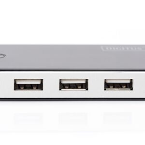 Digitus DA-70222 sąsajos šakotuvas 480 Mbit/ai Juoda, Sidabras - Image 2