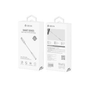 Devia adapteris EC608 USB-C – 3,5 mm lizdas, baltas - Image 2