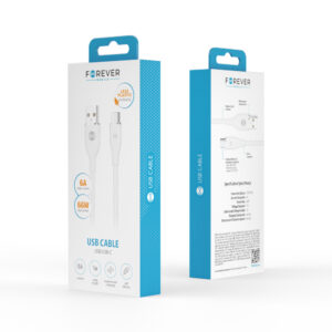 Forever USB - USB-C laidas 1,0 m 6A baltas - Image 11