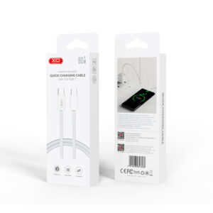 XO kabelis NB-Q260A PD USB-C - USB-C 1m baltas 60W - Image 3