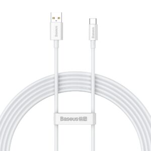 Baseus laidas Superior USB - USB-C 2,0m moon white 100W