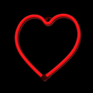 Neoninė LED šviesa HEART raudona šikšnosparnis + USB FLNE07 Forever Light - Image 3