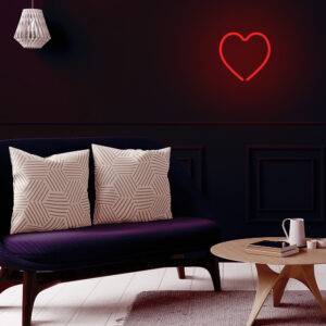 Neoninė LED šviesa HEART raudona šikšnosparnis + USB FLNE07 Forever Light - Image 7