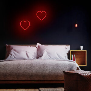 Neoninė LED šviesa HEART raudona šikšnosparnis + USB FLNE07 Forever Light - Image 8