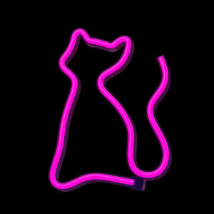 Neoninė LED lemputė CAT rožinė Bat + USB FLNE04 Forever Light - Image 3