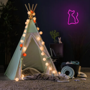Neoninė LED lemputė CAT rožinė Bat + USB FLNE04 Forever Light - Image 7