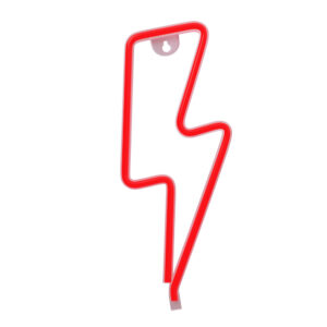 Neoninė LED lemputė BOLT raudonas žaibas + USB FLNE06 Forever Light