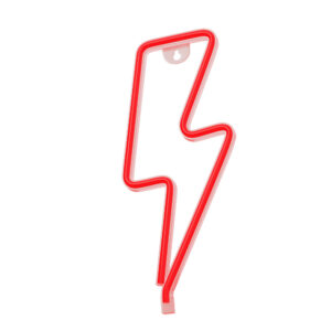 Neoninė LED lemputė BOLT raudonas žaibas + USB FLNE06 Forever Light - Image 2
