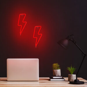 Neoninė LED lemputė BOLT raudonas žaibas + USB FLNE06 Forever Light - Image 8