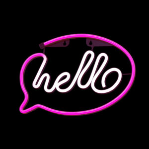 Neoninis LED šviestuvas HELLO rožinis baltas šikšnosparnis + USB FLNE15 Forever Light - Image 3