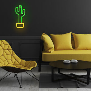 Neoninis LED šviestuvas KAKTUSAS oranžinis žalias Šikšnosparnis + USB FLNE02 Forever Light - Image 7