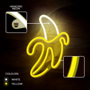 Neoninis LED šviestuvas BANANA baltas geltonas Bat + USB FLNE10 Forever Light - Image 5