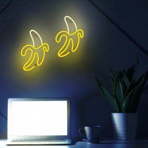 Neoninis LED šviestuvas BANANA baltas geltonas Bat + USB FLNE10 Forever Light - Image 7