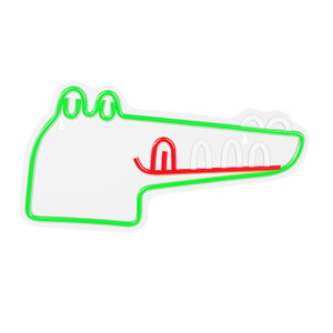 Neoninis PLEXI LED JURASSIC CROC žalias FLNJ03 Forever Light