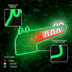 Neoninis PLEXI LED JURASSIC CROC žalias FLNJ03 Forever Light - Image 5